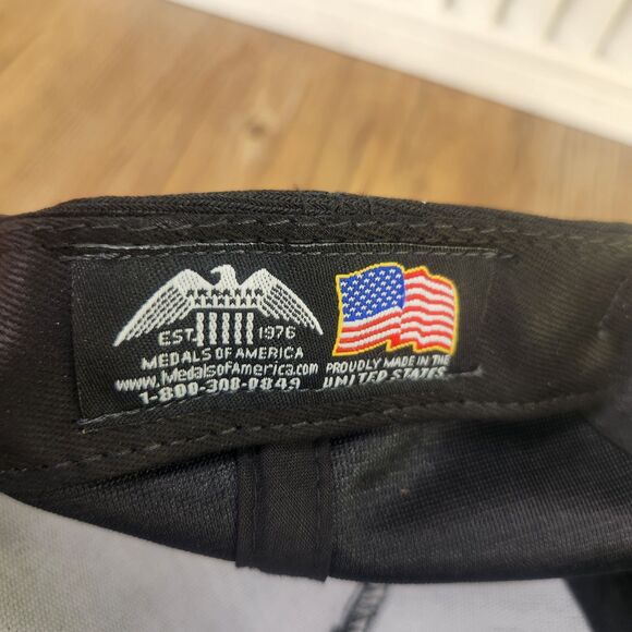 Metals of America Korea Veteran Snapback Hat Cap Black Patch Service USA Made - Picture 10 of 10